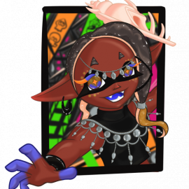 A fully rendered image of the character Frye from Splatoon 3.