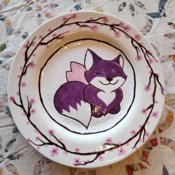 Painted Ceramic Plate