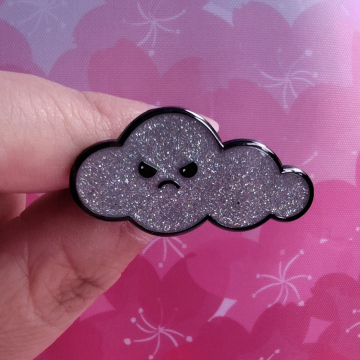 Enamel Pin - Grumpy Cloud